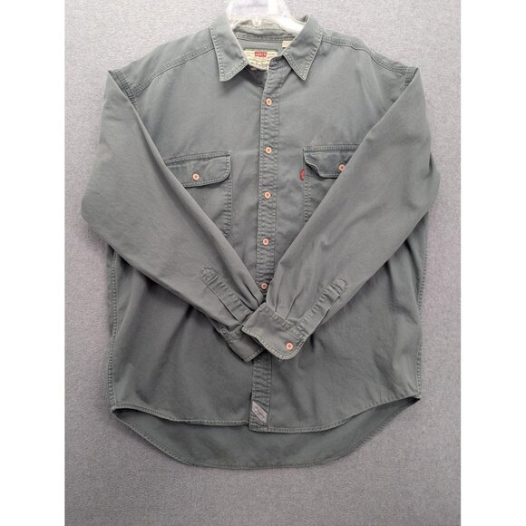 Levi's Shirt Mens Extra Large Sage Green Sunset Button Down Workwear Long Sleeve - Picture 1 of 10